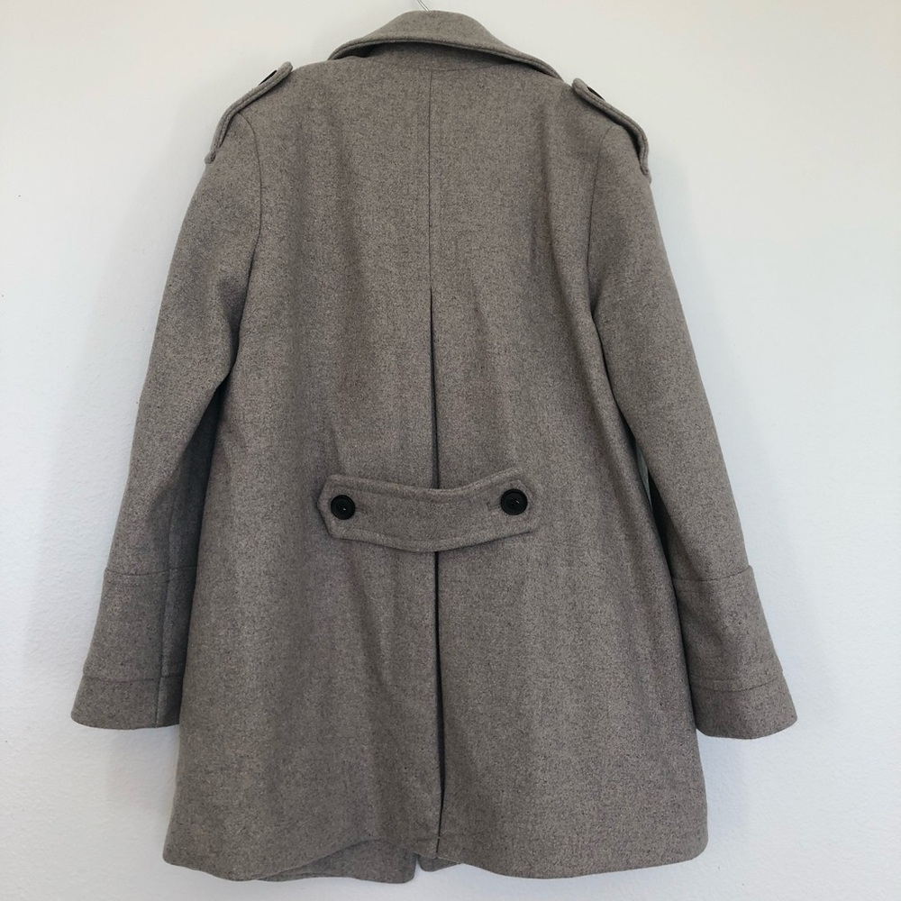 Zara Trafaluc Outerwear Gray Pea Coat - Picture 2 of 7